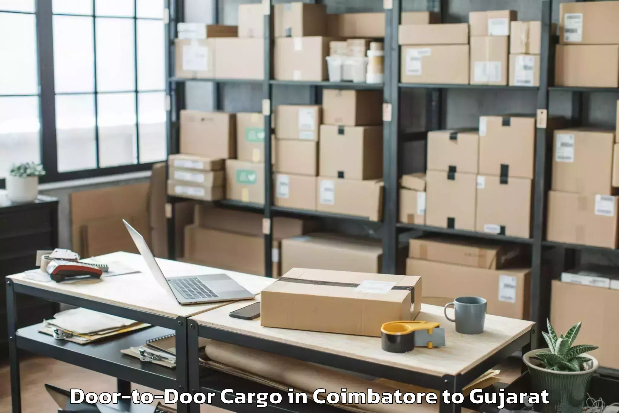 Professional Coimbatore to Wankaner Door To Door Cargo